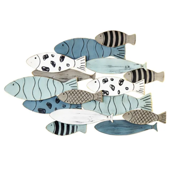 School Of Fish Wall Plaque-Kirkland's Home Cheap