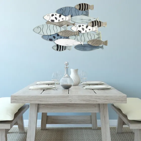 School Of Fish Wall Plaque-Kirkland's Home Cheap