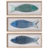 School Of Fish Wooden And Metal Plaques, Set Of 3-Kirkland's Home Cheap