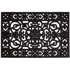 Scroll Border Rubber Doormat, 36X24-Kirkland's Home Shop