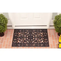 Scroll Border Rubber Doormat, 36X24-Kirkland's Home Shop