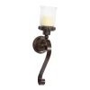 Scrolled Wrought Iron And Glass Hurricane Sconce-Kirkland's Home Best Sale