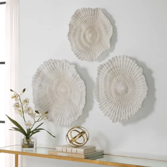 Sea Coral Wall Plates, Set Of 3-Kirkland's Home New