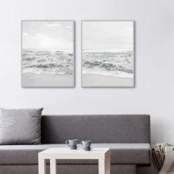 Seafoam Gentle Tides 2-Pc. Framed Wall Art Set-Kirkland's Home Best