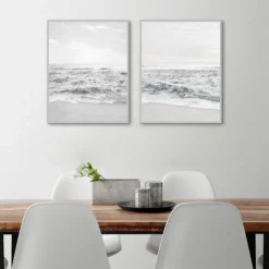 Seafoam Gentle Tides 2-Pc. Framed Wall Art Set-Kirkland's Home Best
