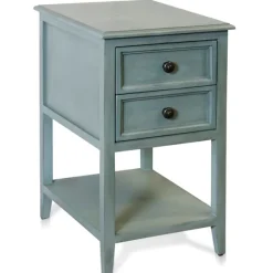 Seafoam Slim Side Table With Shelf-Kirkland's Home Discount