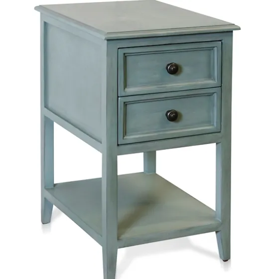 Seafoam Slim Side Table With Shelf-Kirkland's Home Discount