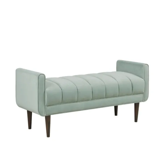 Seafoam Velvet Bench-Kirkland's Home Discount