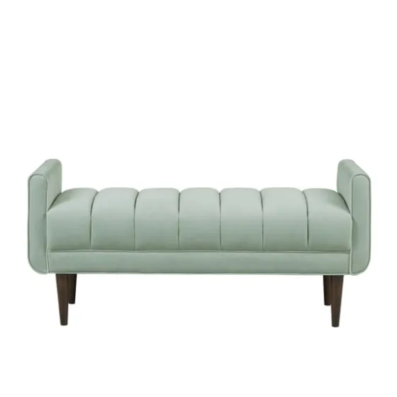 Seafoam Velvet Bench-Kirkland's Home Discount