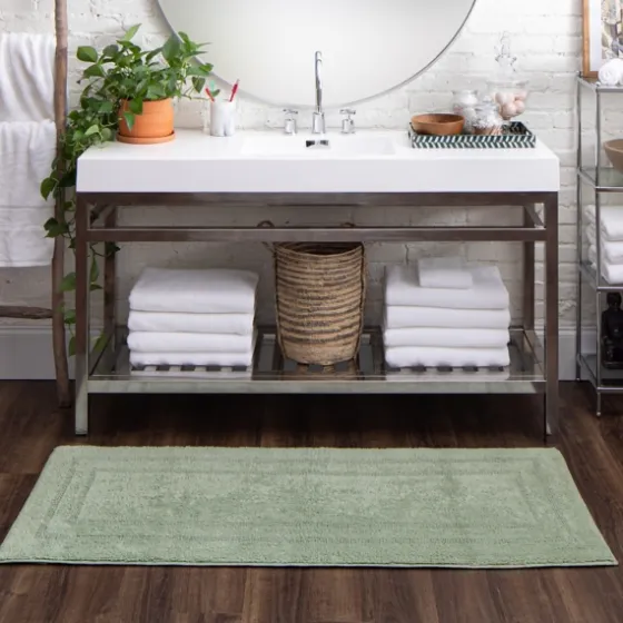 Seaglass Reversible Cotton Bath Mat, 60 In.-Kirkland's Home New