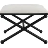 Seat And Black Metal Ottoman-Kirkland's Home Sale