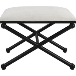 Seat And Black Metal Ottoman-Kirkland's Home Sale