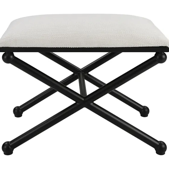 Seat And Black Metal Ottoman-Kirkland's Home Sale