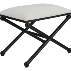 Seat And Black Metal Ottoman-Kirkland's Home Sale