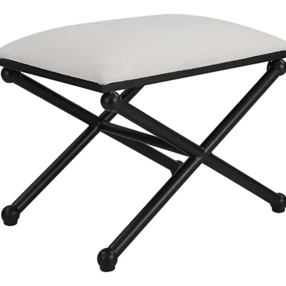 Seat And Black Metal Ottoman-Kirkland's Home Sale