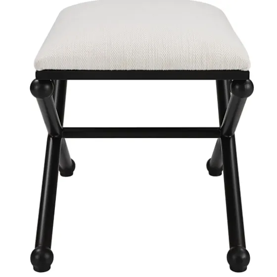 Seat And Black Metal Ottoman-Kirkland's Home Sale