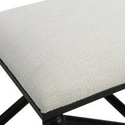 Seat And Black Metal Ottoman-Kirkland's Home Sale