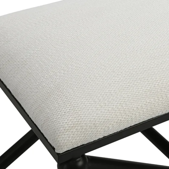 Seat And Black Metal Ottoman-Kirkland's Home Sale