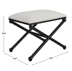Seat And Black Metal Ottoman-Kirkland's Home Sale
