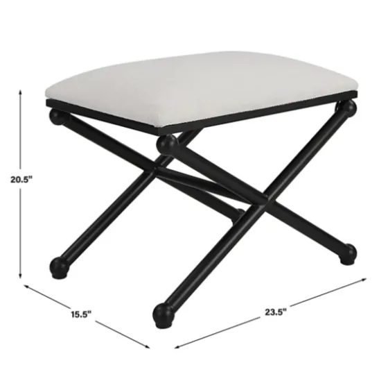 Seat And Black Metal Ottoman-Kirkland's Home Sale