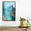 Seawall Waves Abstract Canvas Framed Art-Kirkland's Home Store