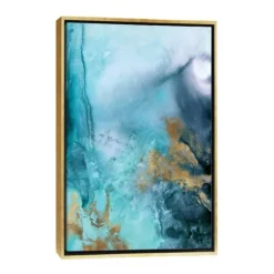 Seawall Waves Abstract Canvas Framed Art-Kirkland's Home Store