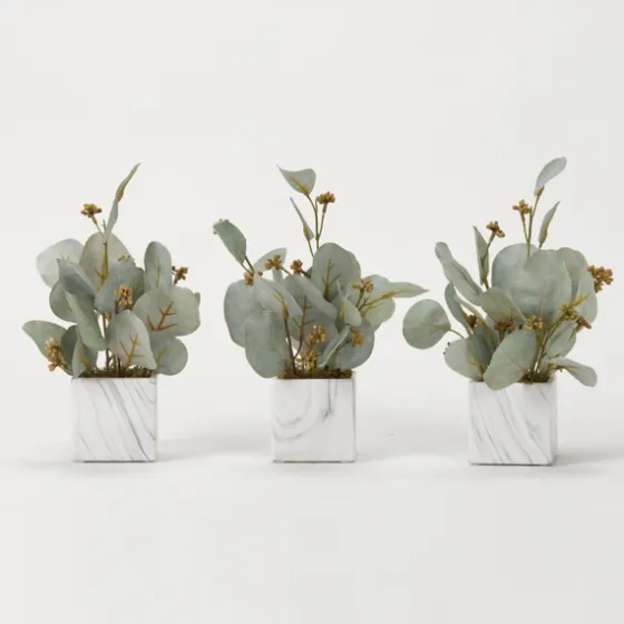 Seeded Eucalyptus Branches In Cubes, Set Of 3-Kirkland's Home Store