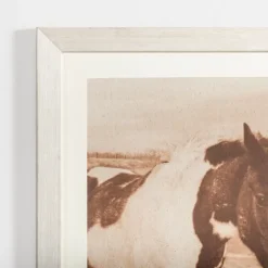 Sepia Horse On Linen Framed Art Print-Kirkland's Home New