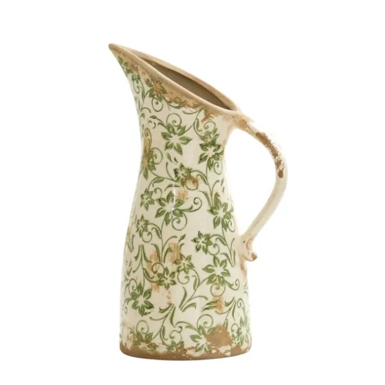 Shabby Chic Floral Scroll Pitcher Vase-Kirkland's Home Outlet