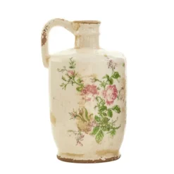 Shabby Chic Ivory Floral Pitcher Vase-Kirkland's Home Flash Sale