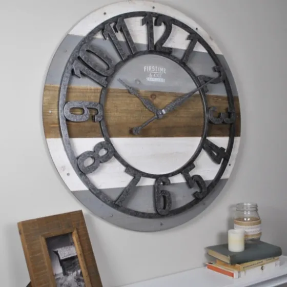 Shabby Planks Wall Clock-Kirkland's Home Cheap