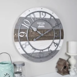 Shabby Wood Plank Wall Clock-Kirkland's Home New