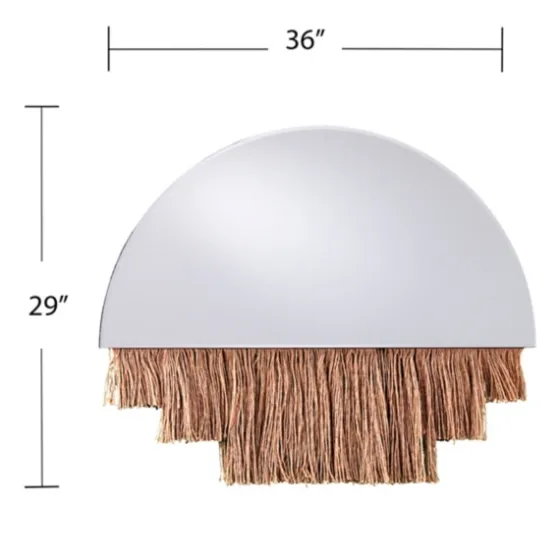 Shaw Fringe Half Circle Wall Mirror-Kirkland's Home Shop