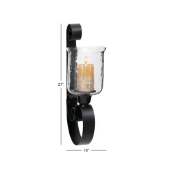 Shayne Black Iron Scroll Sconce-Kirkland's Home Shop