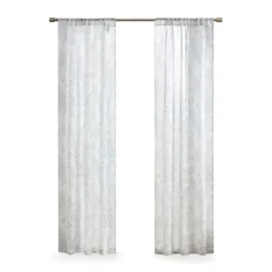 Sheer Botanical Curtain Panel Set, 84 In.-Kirkland's Home Flash Sale