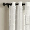 Sheer Textured Curtain Panel Set, 84 In-Kirkland's Home New