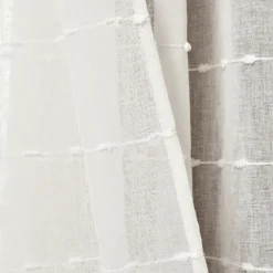 Sheer Textured Curtain Panel Set, 84 In-Kirkland's Home New