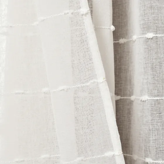 Sheer Textured Curtain Panel Set, 84 In-Kirkland's Home New