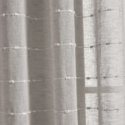 Sheer Textured Curtain Panel Set, 84 In.-Kirkland's Home Clearance