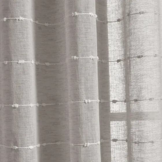 Sheer Textured Curtain Panel Set, 84 In.-Kirkland's Home Clearance