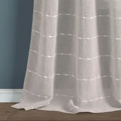 Sheer Textured Curtain Panel Set, 84 In.-Kirkland's Home Clearance