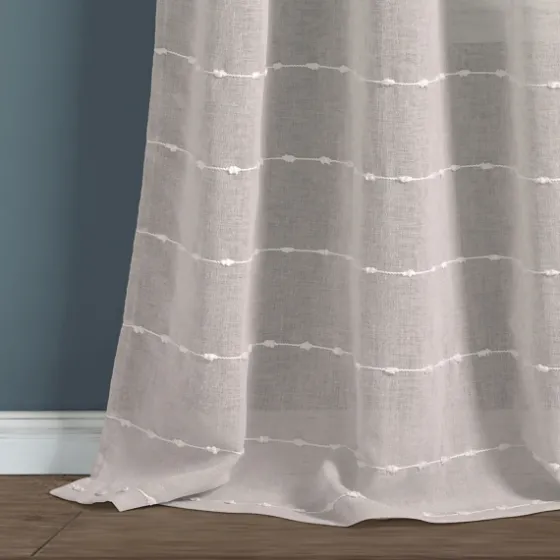 Sheer Textured Curtain Panel Set, 84 In.-Kirkland's Home Clearance