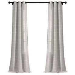 Sheer Textured Curtain Panel Set, 84 In.-Kirkland's Home Clearance