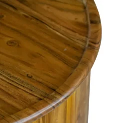 Sheesham And Mango Wood Drum Accent Table-Kirkland's Home Shop
