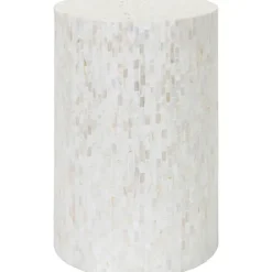 Shell Cylinder Frame Accent Table-Kirkland's Home Sale