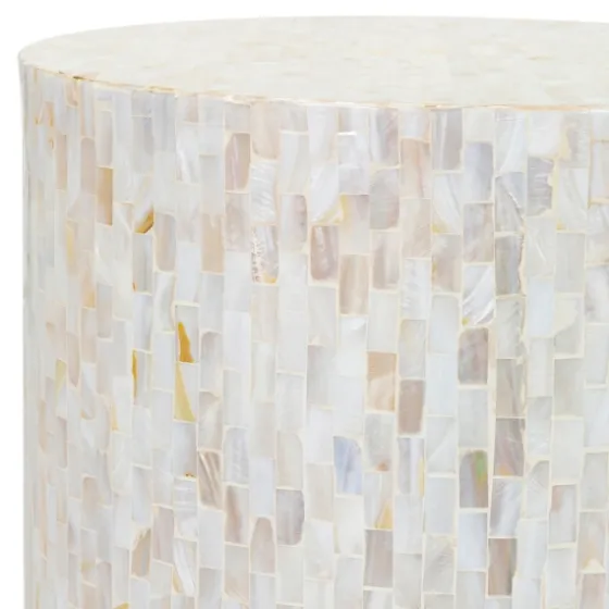 Shell Cylinder Frame Accent Table-Kirkland's Home Sale