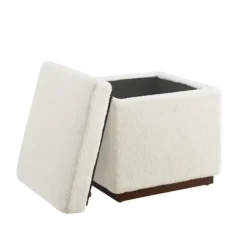 Sherpa Cube Storage Ottoman-Kirkland's Home Fashion