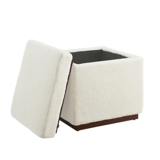 Sherpa Cube Storage Ottoman-Kirkland's Home Fashion
