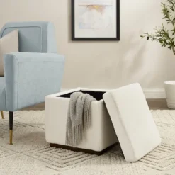 Sherpa Cube Storage Ottoman-Kirkland's Home Fashion