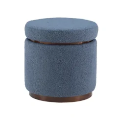 Sherpa Upholstered Storage Ottoman-Kirkland's Home Flash Sale